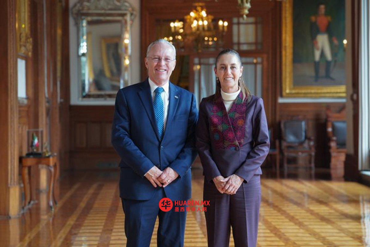 Sheinbaum 接待了 CCE 的新任主席 José Medina Mora