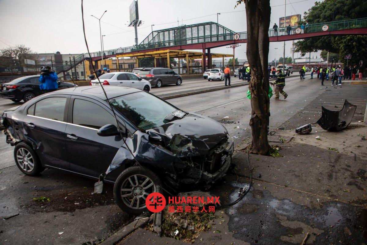 Conductor ebrio ocasiona choque en Circuito y Río Consulado; se reportan varios heridos
