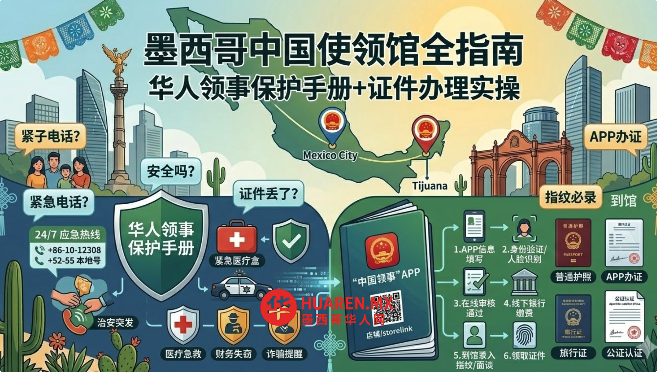 墨西哥中国使领馆全指南｜华人领事保护手册+证件办理实操
