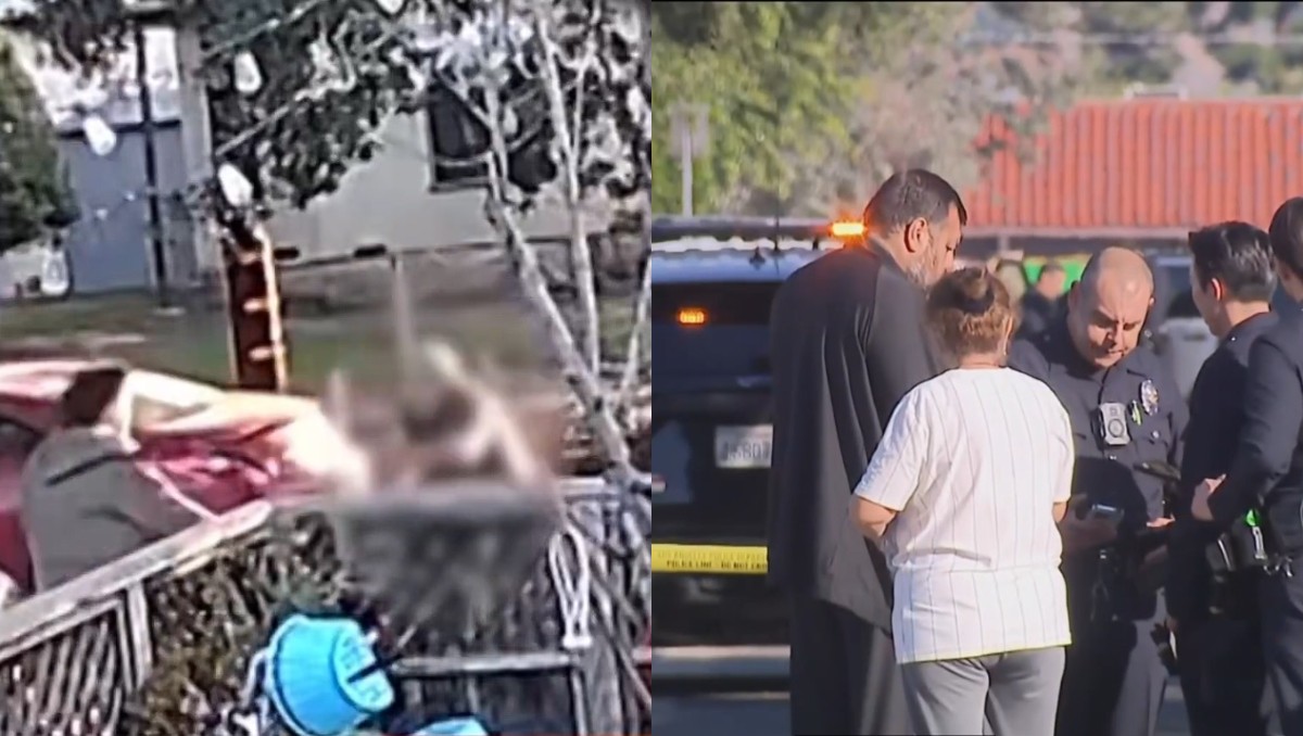 A man stabs a grandfather in the neck and his 10-year-old granddaughter in the San Fernando Valley