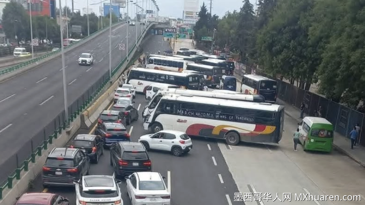 墨西哥城周五多场集会致交通拥堵