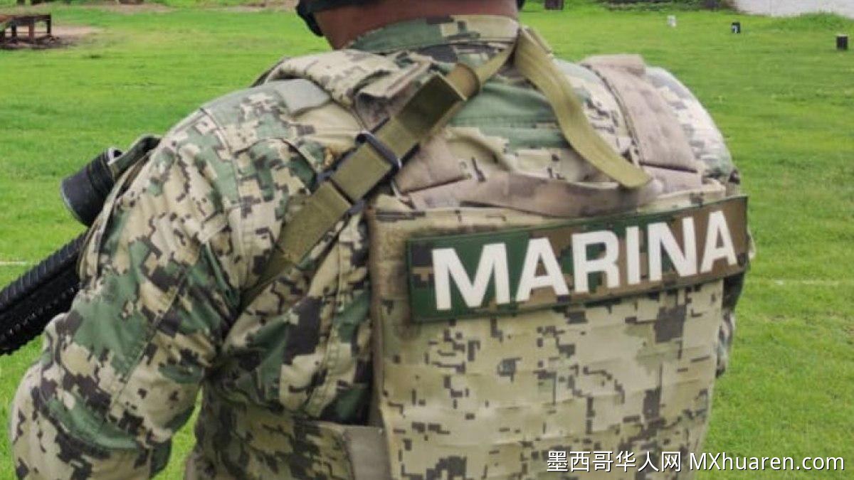 墨西哥海军在瓦哈卡州胡奇坦抓获11人