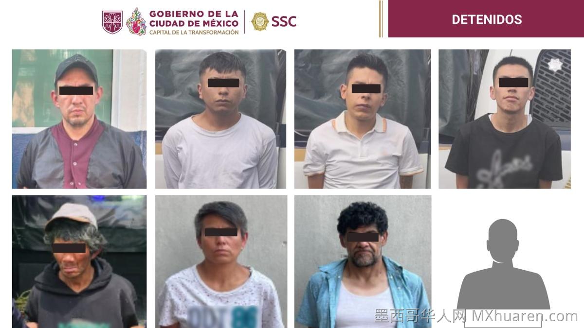 墨西哥城Cuauhtémoc区逮捕8人 查获近200剂毒品