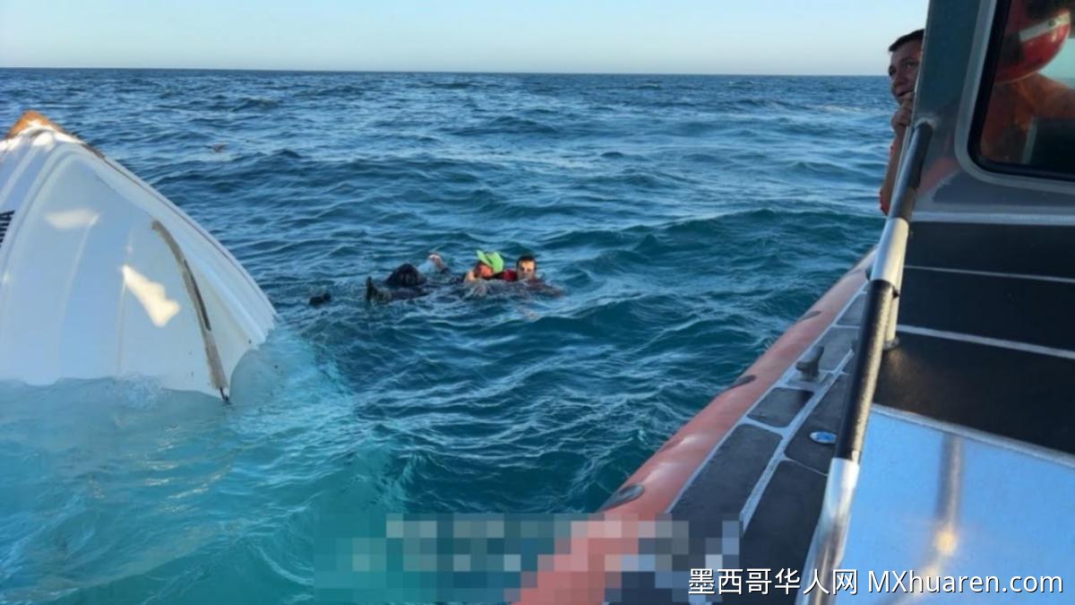 墨西哥海军在佩尼亚斯科港附近救起三名遇险渔民