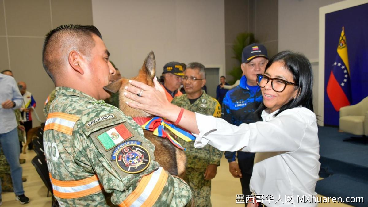 委内瑞拉向墨西哥捐赠搜救犬 感谢国防部地震援助