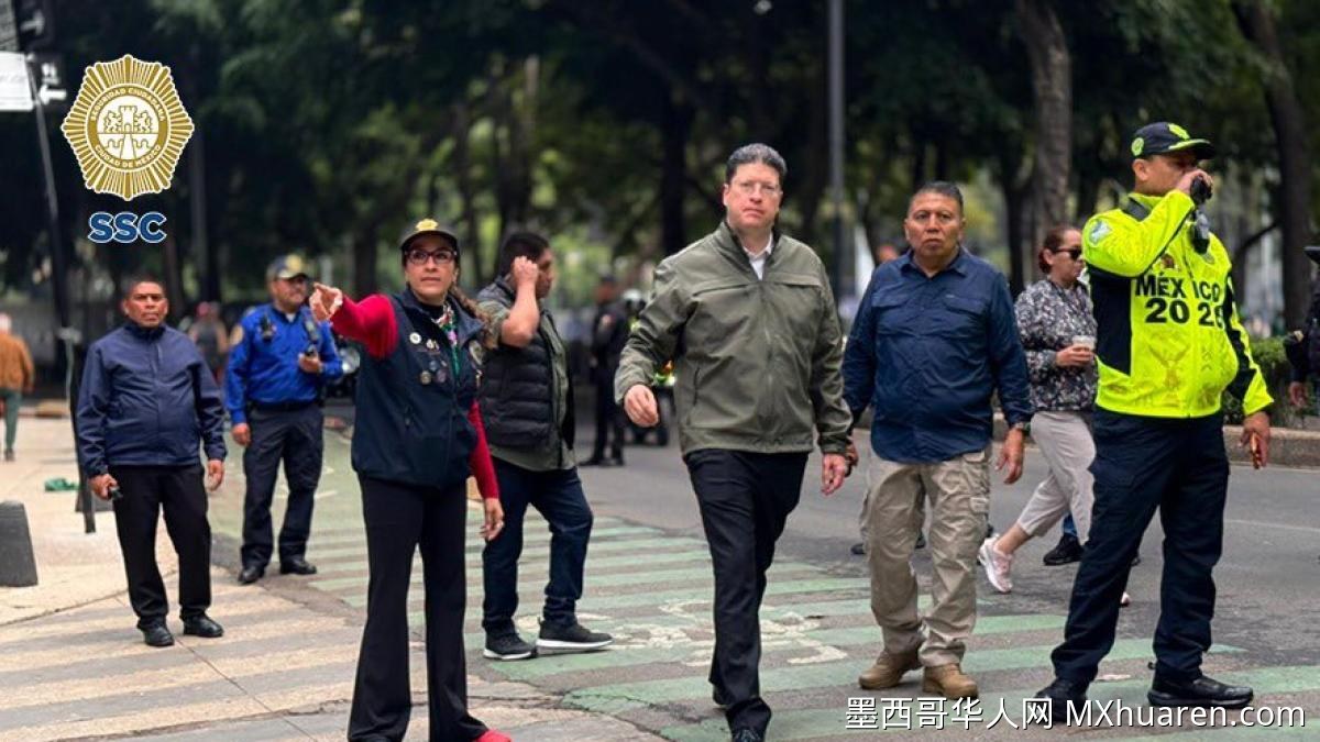 墨西哥城安全高官巡视改革大道 部署超1.7万警力保世界杯八强赛
